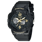 DIGITEC BDA-4120T Black Digital Analog Rubber Strap