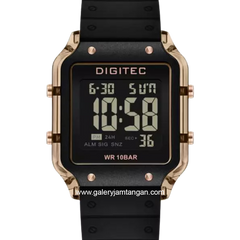 DIGITEC BDG-7133T Black Rosegold Digital Rubber Strap