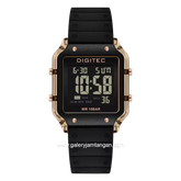 DIGITEC BDG-7133T Black Rosegold Digital Rubber Strap