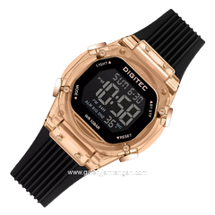 DIGITEC BDG-7208T Black Rosegold Digital Rubber Strap