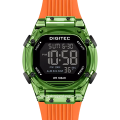 DIGITEC BDG-7208T Orange Green Digital Rubber Strap