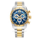 AIGNER BENEVENTO AGW.236001 Silver Gold Dial Blue Chronograph Swiss Made