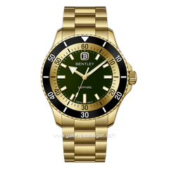 BENTLEY BL-20-31 Gold Dial Green Stainless Steel Strap