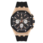Beverly Hills Polo Club BP3624X.851 Watch Black Rosegold Multifunction Silicone Strap