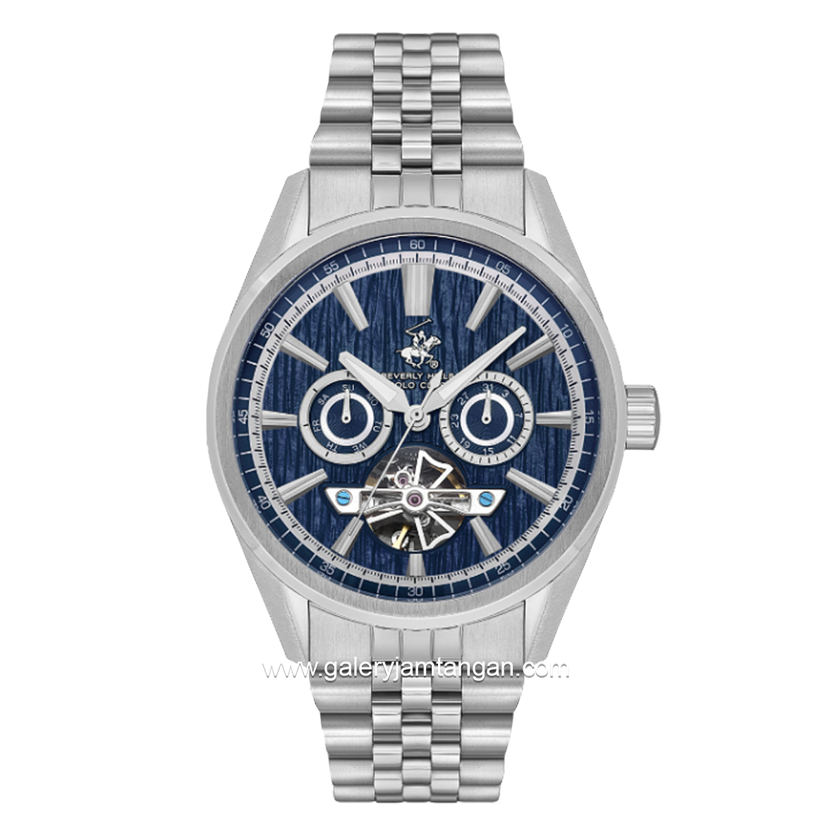Beverly Hills Polo Club Watch Silver Dial Blue Automatic S