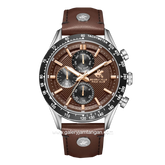 Beverly Hills Polo Club BP3659X.342 Brown Silver Leather Strap