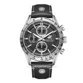 Beverly Hills Polo Club BP3659X.351 Black Silver Leather Strap