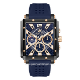 BEVERLY HILLS POLO CLUB BP3661X.699 Navy Black Rubber Strap