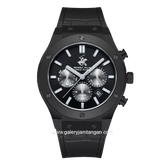 BEVERLY HILLS POLO CLUB BP3690X.651 Full Black Silicone Leather Strap