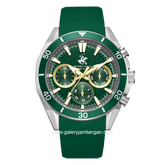 BEVERLY HILLS POLO CLUB BP3730X.375 Multi Function Green Silicone Strap