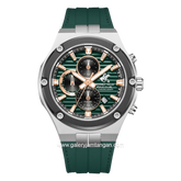 BEVERLY HILLS POLO CLUB BHPC BP3822X.375 Green Silicone Strap