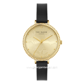 TED BAKER CLASSIC CHIC BKPDSS300UO Black Gold Leather Strap