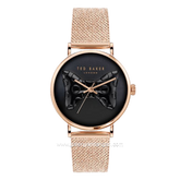 TED BAKER PHYLIPA BOW BKPPHS304UO Rosegold Dial Black Stainless Steel Strap