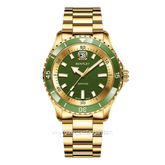 BENTLEY THE AURORA BL-20-31 Gold Dial Green Stainless Steel Strap