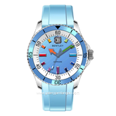 BENTLEY THE AURORA BL-20-65 Soft Blue Dial Blue Rubber Strap