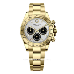 BENTLEY BL-21-34 Gold Dial White Stainless Steel Strap