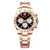 BENTLEY THE ASTRA BL-21-47 Rosegold Dial Brown Stainless Steel Strap