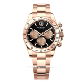 BENTLEY THE ASTRA BL-21-48 Rosegold Dial Black Stainless Steel Strap