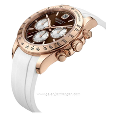 BENTLEY BL-22-40 White Rosegold Dial Brown Rubber Strap