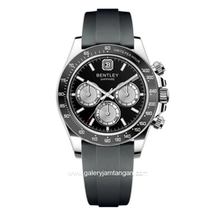 BENTLEY BL-22-68 Black Silver Dial Black Rubber Strap