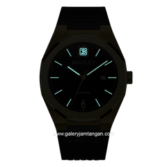 BENTLEY THE AURARAY BL-24-00 Black Rosegold Rubber Strap