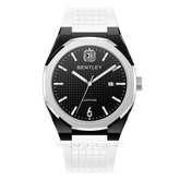 BENTLEY THE AURARAY BL-24-59 White Silver Dial Black Rubber Strap