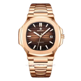 BENTLEY THE ADEPT BL-33-47 Rosegold Dial Brown Stainless Steel Strap