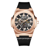 BENTLEY THE MARQUESS BL-34-41 Automatic Black Rosegold Dial Black Rubber Strap