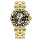 BENTLEY THE OUROBOROS BL-40-33 Chronograph Gold Dial Black Stainless Steel Strap