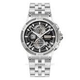 BENTLEY THE OUROBOROS BL-40-69 Chronograph Silver Dial Black Stainless Steel Strap