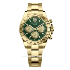 BENTLEY BL-21-31 Gold Dial Green Stainless Steel Strap