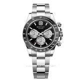 BENTLEY THE ASTRA BL-21-50 Silver Dial Black Stainless Steel Strap