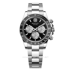 BENTLEY BL-21-50 Silver Dial Black Stainless Steel Strap