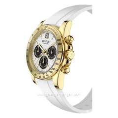 BENTLEY BL-22-36 White Gold Dial White Rubber Strap