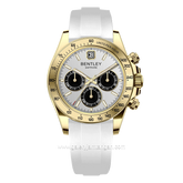 BENTLEY THE ASTRA BL-22-36 White Gold Dial White Rubber Strap