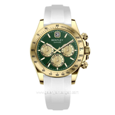 BENTLEY THE ASTRA BL-22-37 White Gold Dial Green Rubber Strap