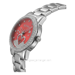 BONIA BNB10107-2367S Silver Dial Red Stainless Steel Strap