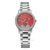 BONIA BNB10107-2367S Silver Dial Red Stainless Steel Strap