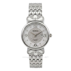 BONIA BNB10117-2355 Silver Dial White Stainless Steel Strap