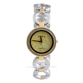 BONIA BNB10181-2127S Silver Gold Dial Gold Fabric Stainless Steel Strap