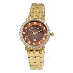 BONIA BNB10272-2247S Gold Dial Brown Stainless Steel