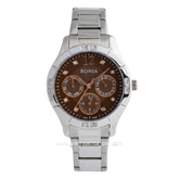 BONIA BNB10299-2345 Silver Dial Brown Stainless Steel Strap