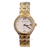 BONIA BNB10351-2215S Gold Dial White Stainless Steel Strap