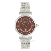 BONIA BNB10356-2343 Silver Dial Brown Stainless Steel Strap