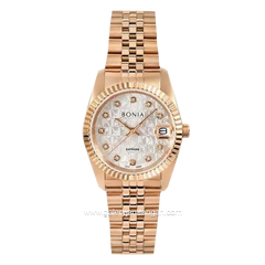 BONIA BNB10550-3516 Rosegold Dial White Stainless Steel