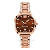 BONIA BNB10765-2547 Rosegold Dial Brown Stainless Steel Strap