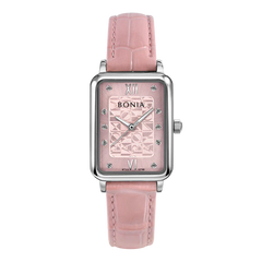 BONIA BNB10788-2373 Pink Silver Leather Strap