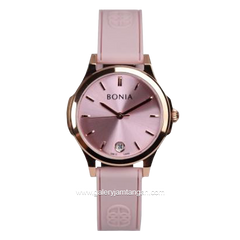 BONIA BNB10868-2572 Pink Rosegold Rubber Strap