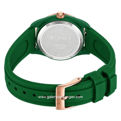 BONIA ELEGANCE BNB10880-2992 Green Rosegold Rubber Strap