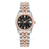 BONIA BNB10950-3637S Silver Combi RoseGold Dial Black Stainless Steel Strap